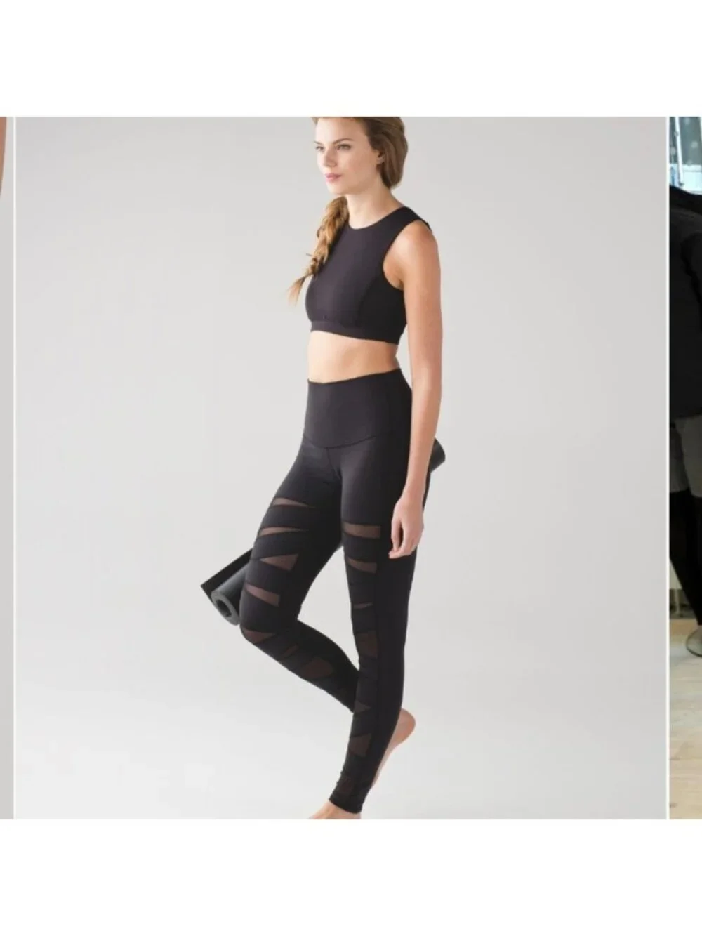 Lululemon Wunder Under Pant (Hi-Rise) (Tech Mesh) Black